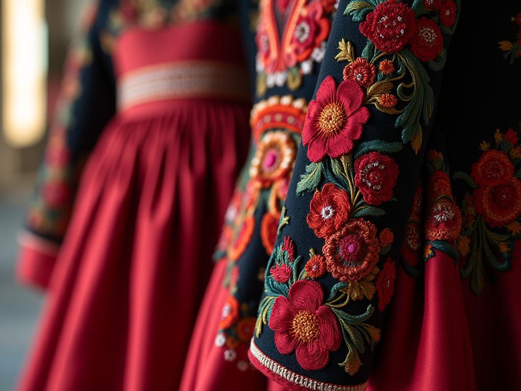 Trajes tradicionales españoles con mantón de Manila